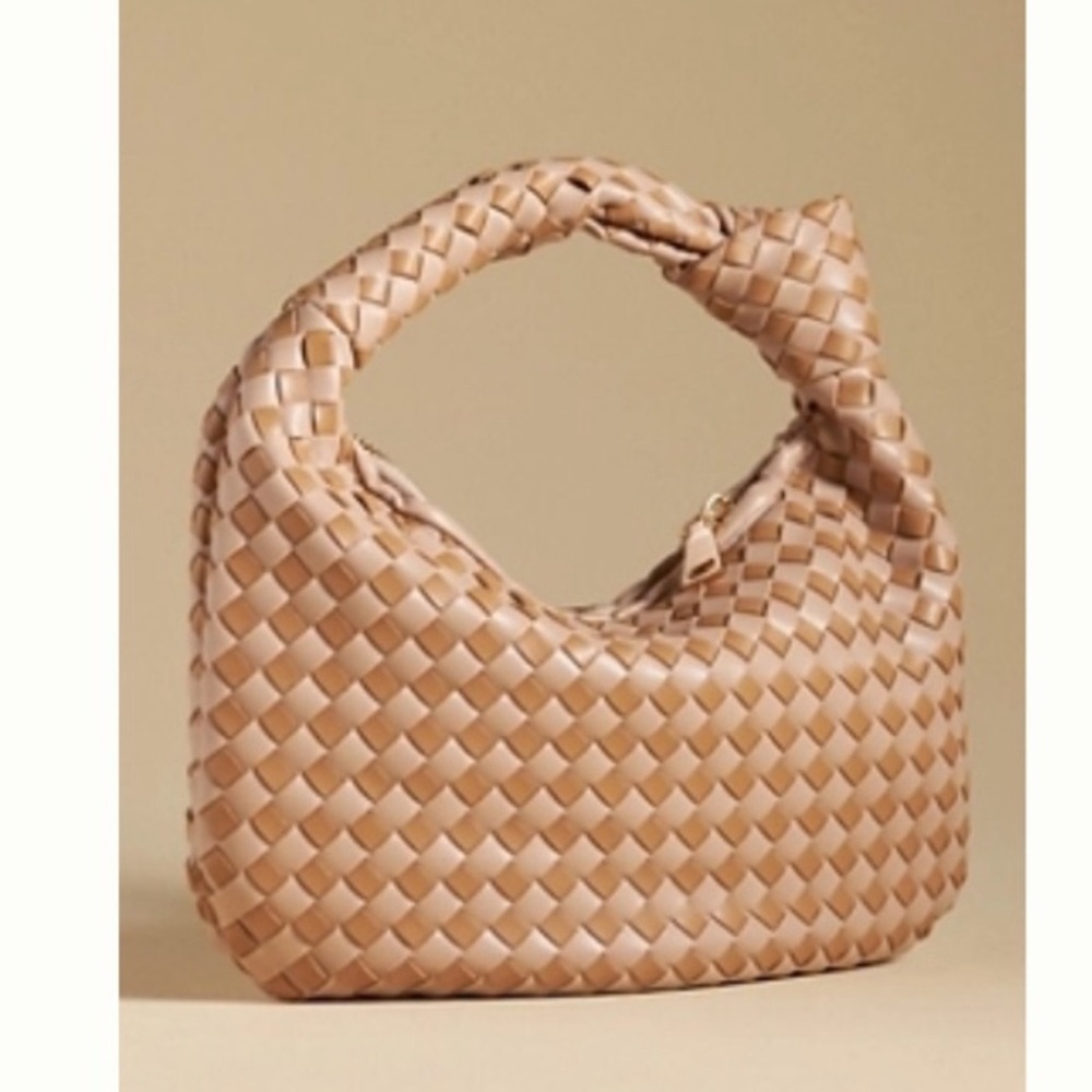 Melie Bianco Tan Woven Handbag - Anthropologie